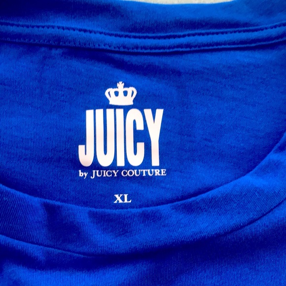 NEW JUICY COUTURE XL BLUE/WHITE SHIRT - Picture 3 of 6